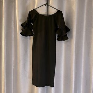Pinkblush Black Off The Shoulder Maternity Dress